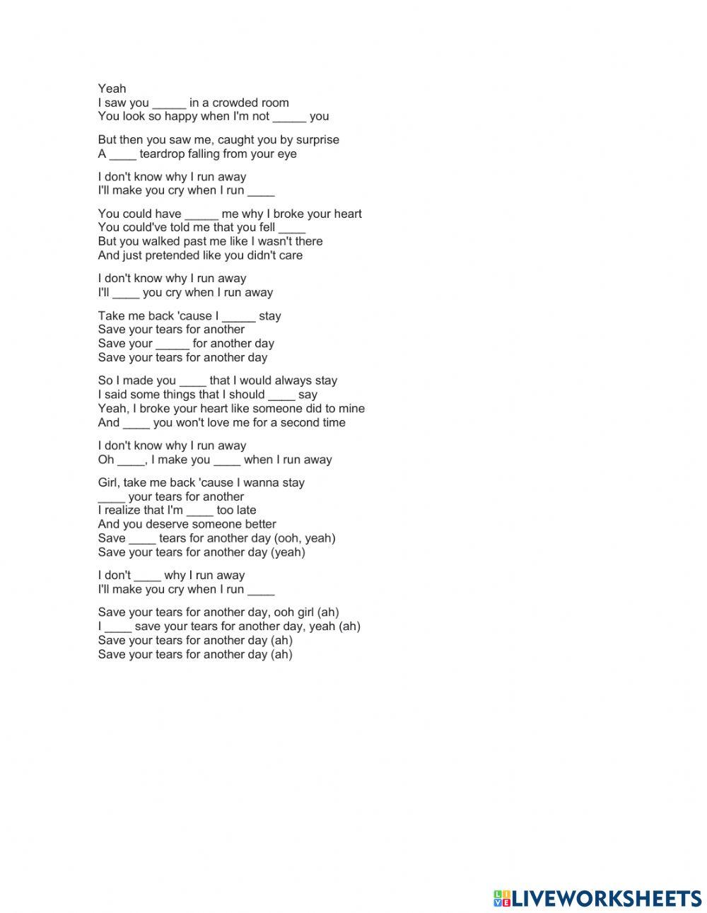 SongSave Your TearsThe Weeknd