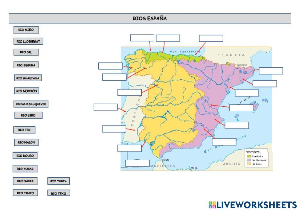 Relevo e rios península ibérica