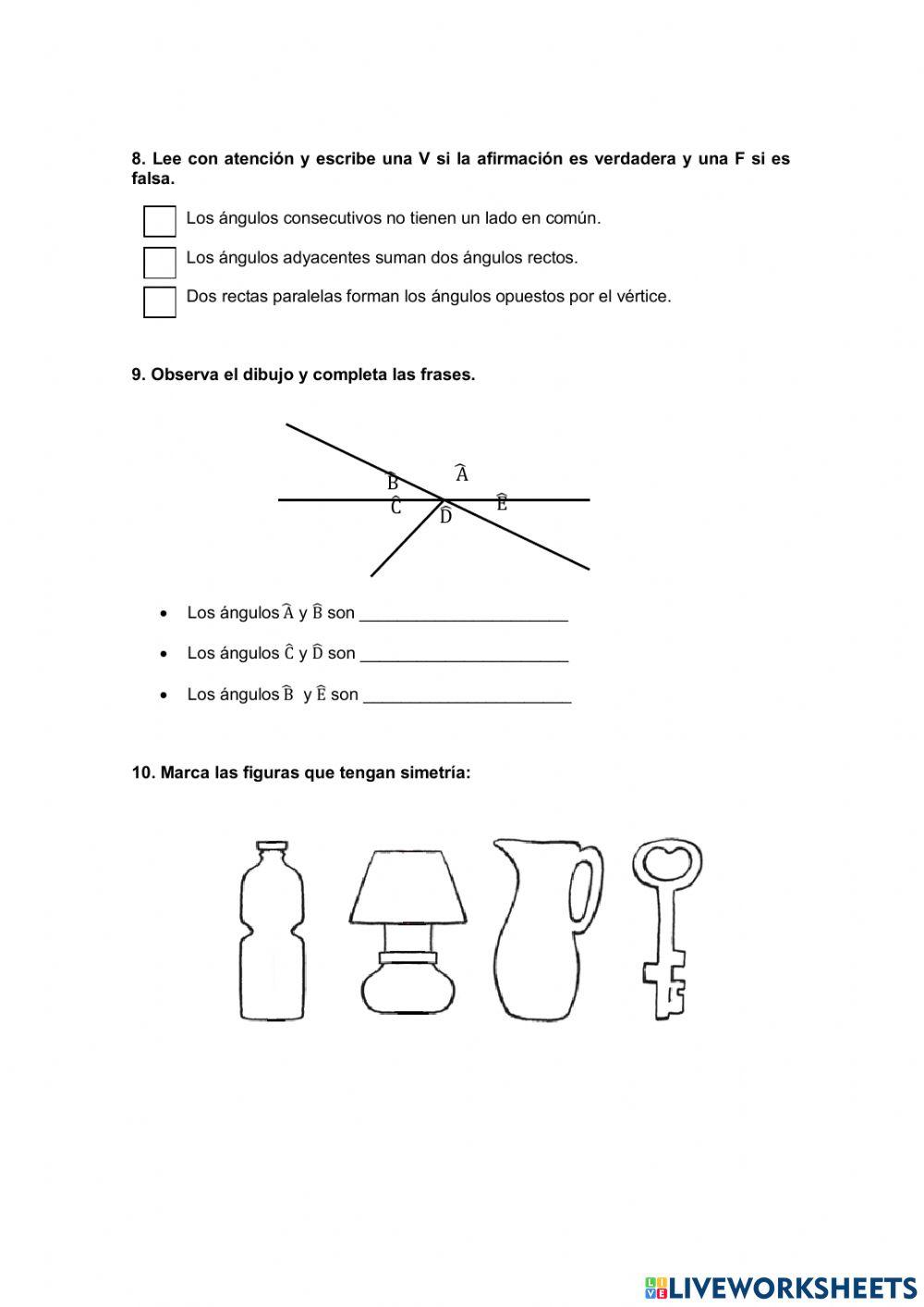Rectas, ángulos y movimientos