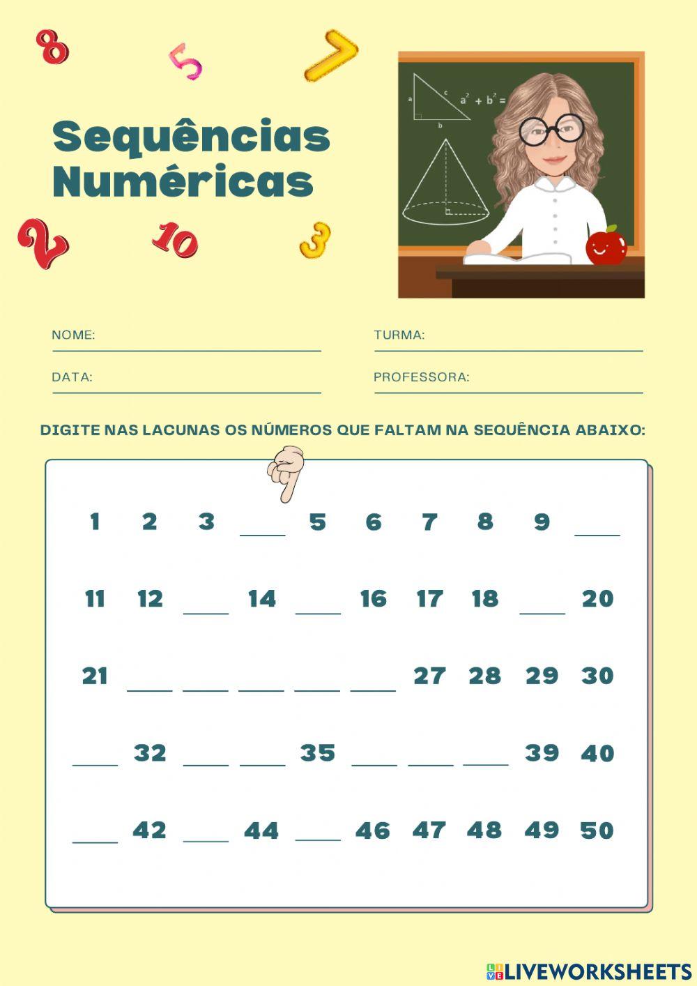 Figuras semelhantes e Sequências numéricas