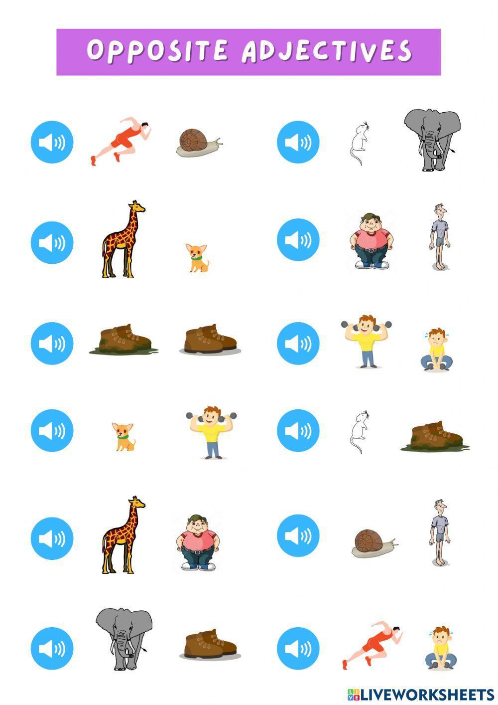 Opposite Adjectives listening