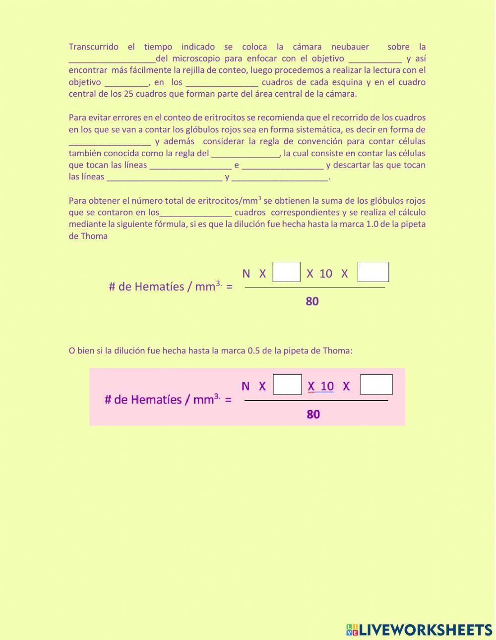 Autoevaluación (ejercicio)