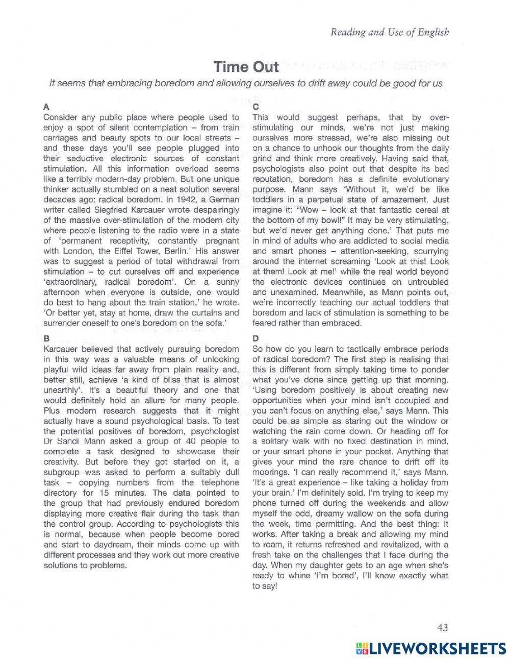 CAE Test 6 R&U P2 ADAPTED