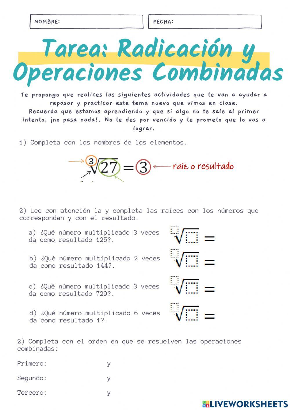Operaciones Combinadas Naturales