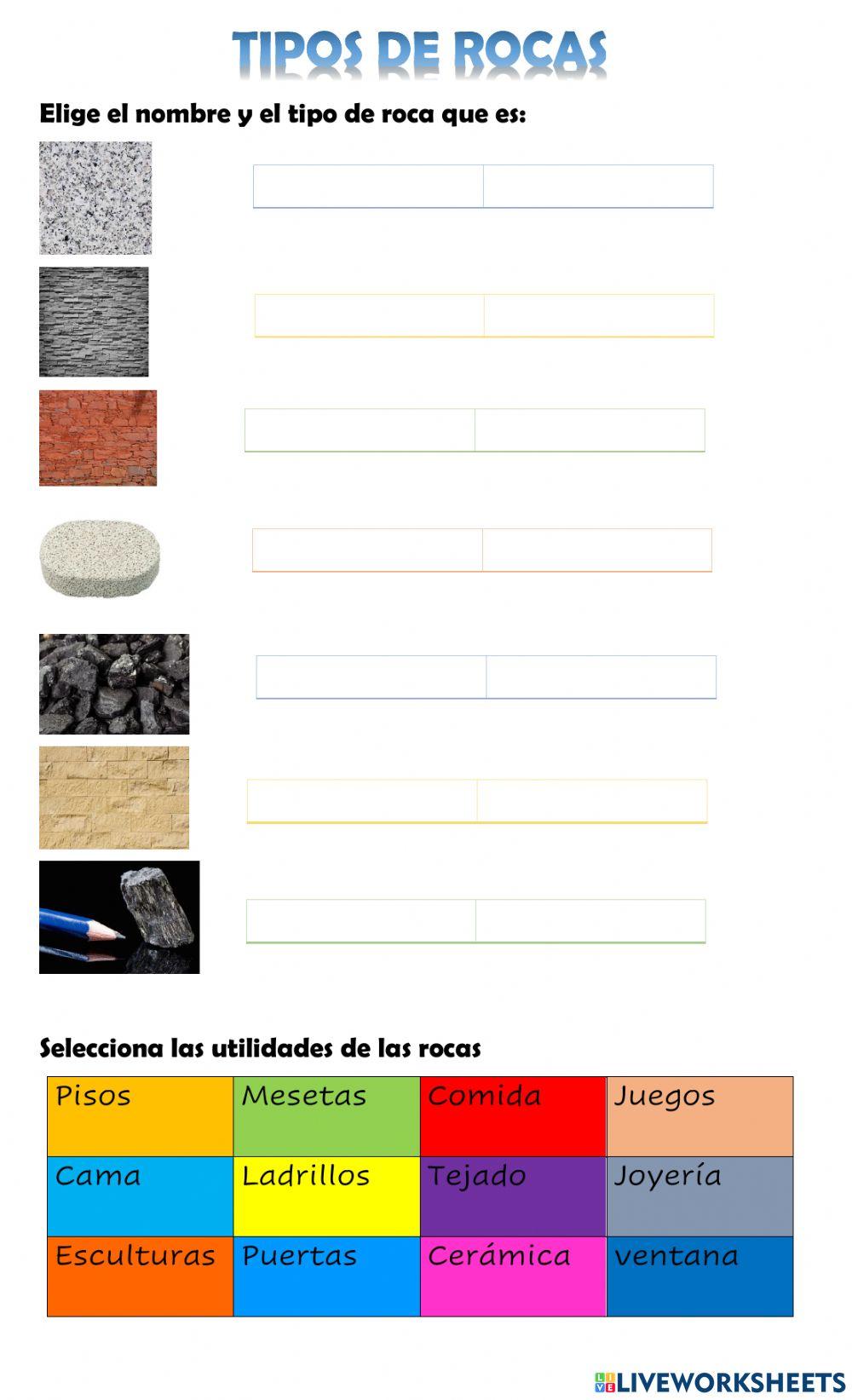 Tipos de rocas Tipos de rocas