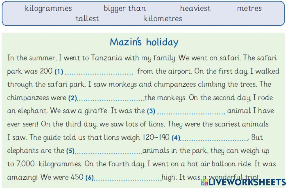 Comparatives and superlatives