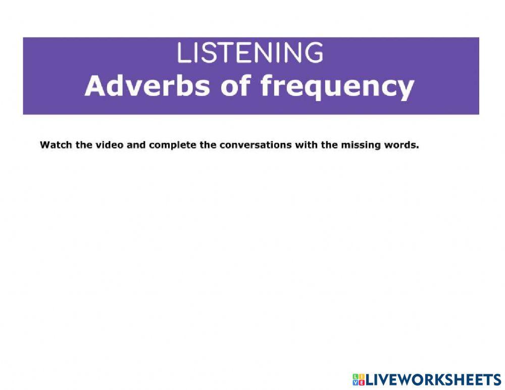 Frequency adverbs