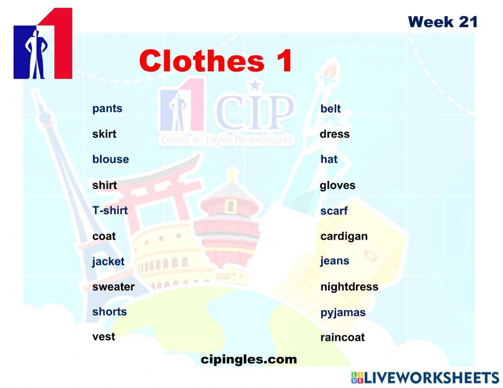 KIDS Vocabulary exam week 21