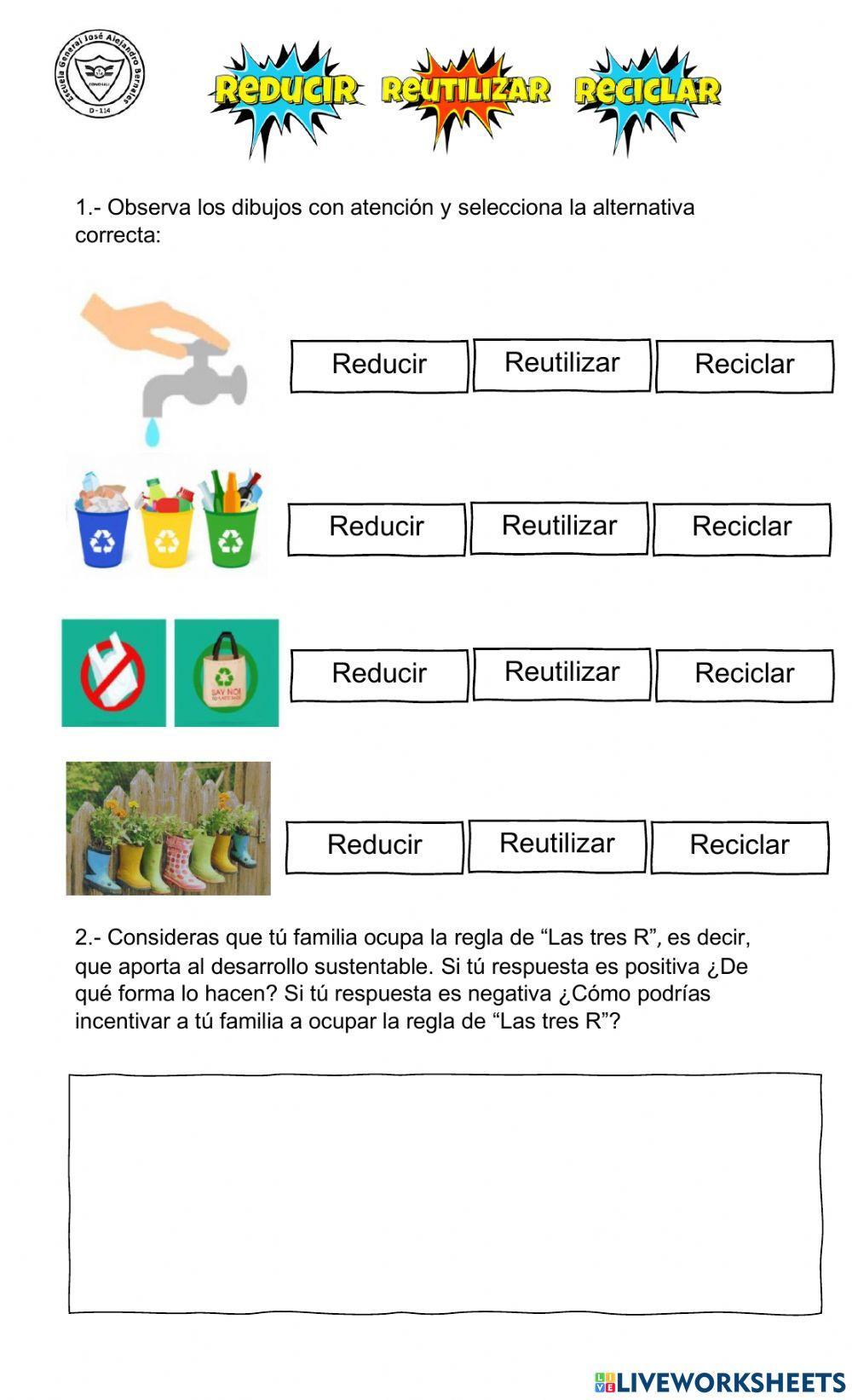 Reducir, reutilizar y reciclar