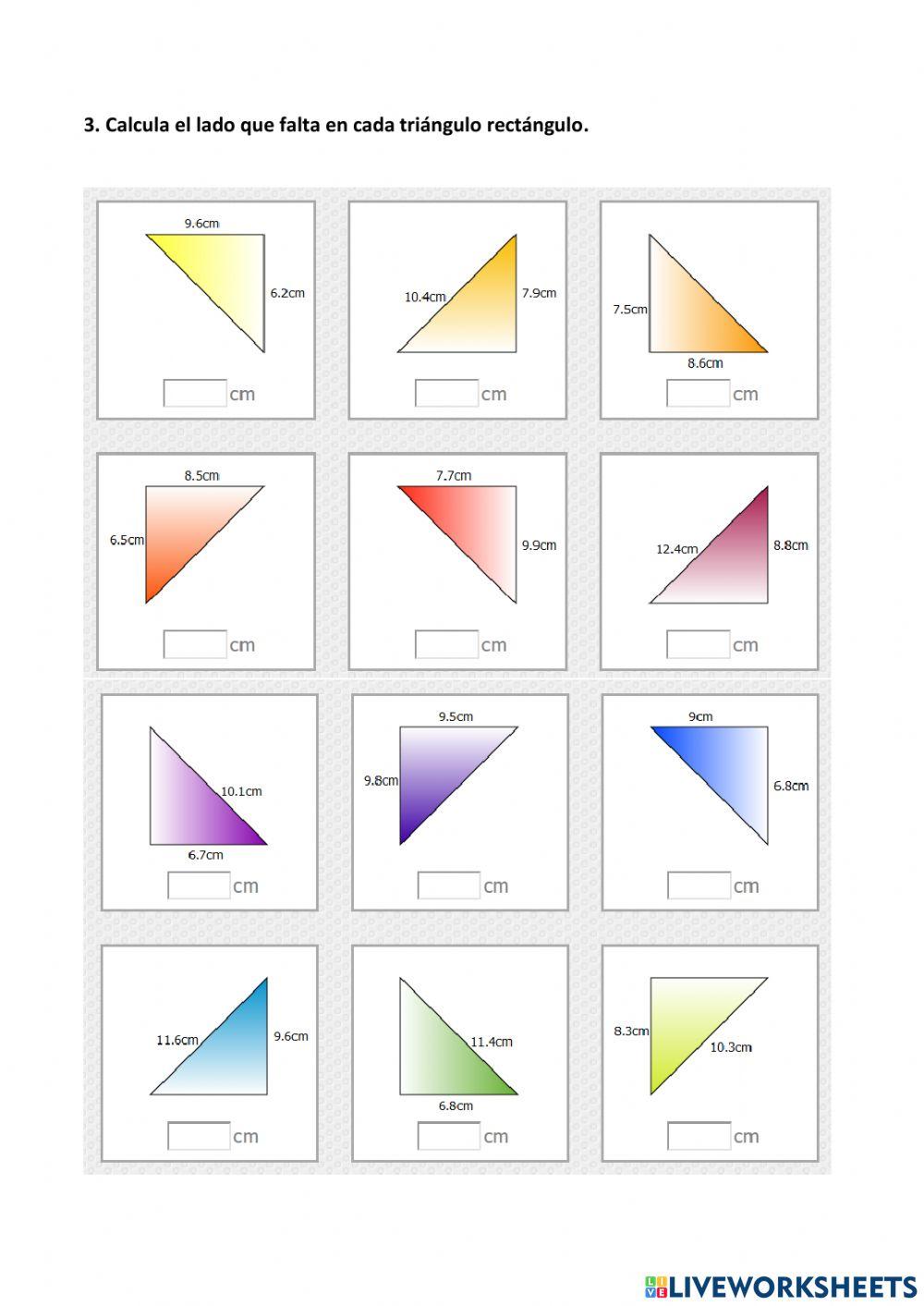 Leccion triangulos y teorema de pitagoras