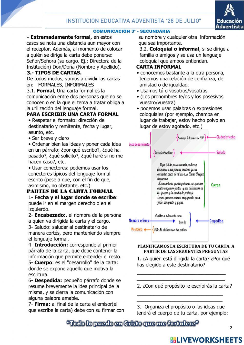 Textualizamos la carta
