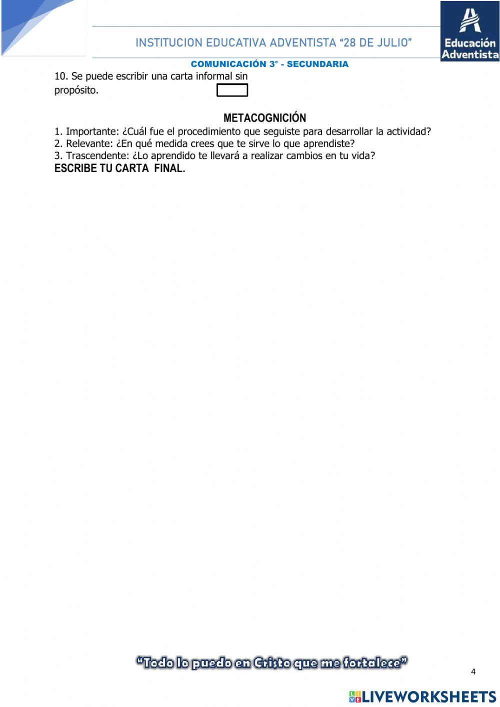 Textualizamos la carta