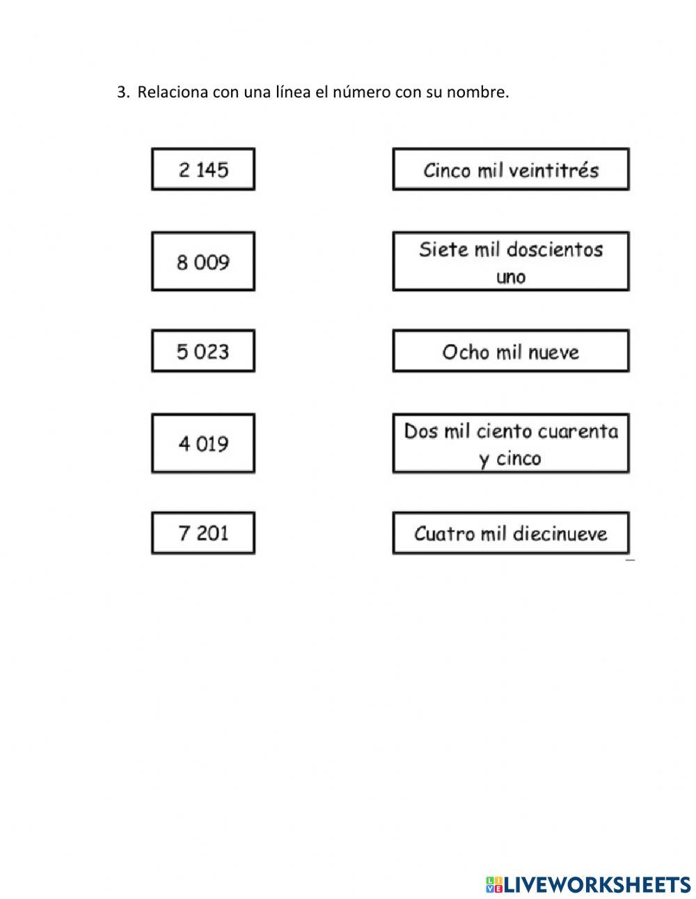 Números de 4 cifras