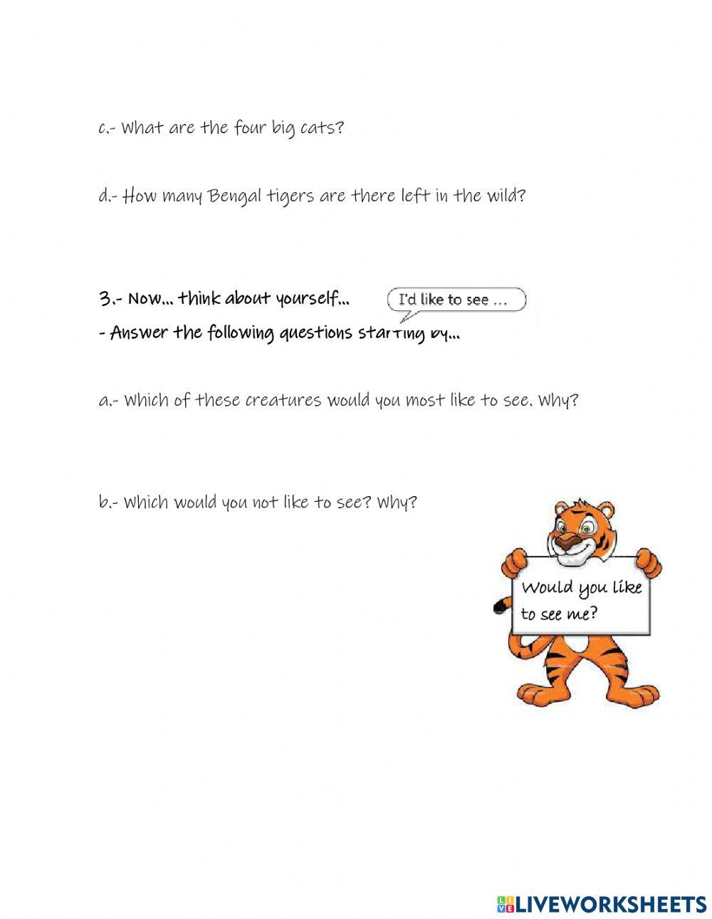 Rainforest creatures Listening