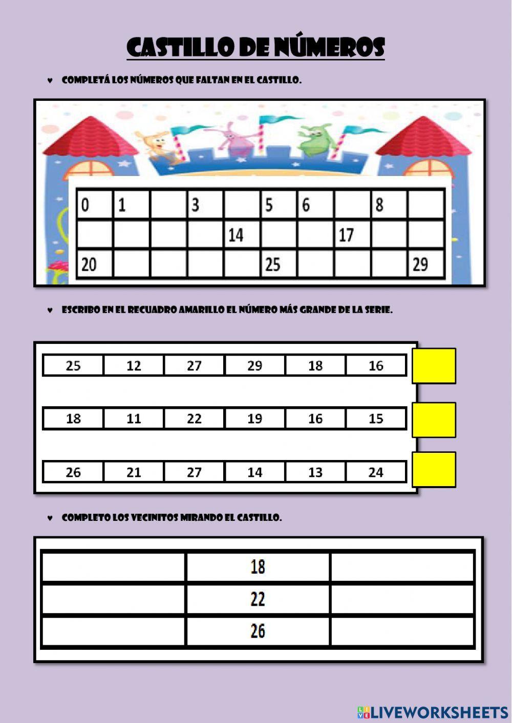 Castillo de números