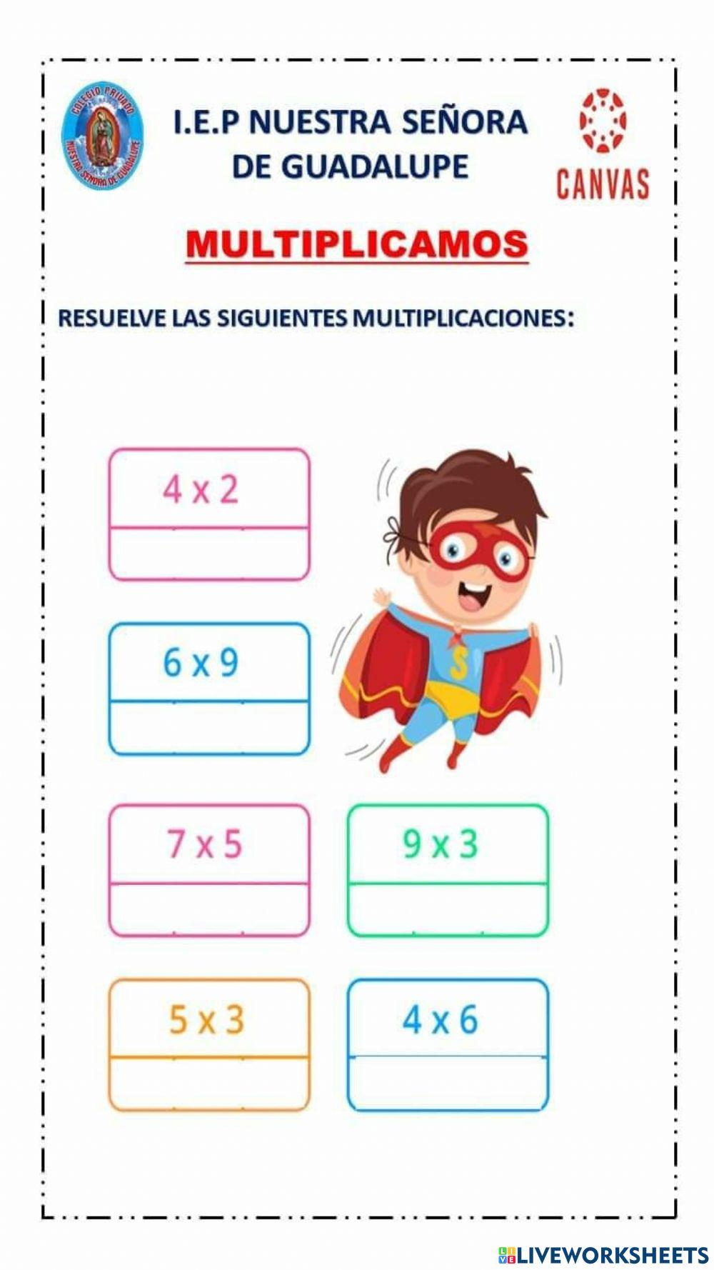 Multiplicaciones Online Exercise For Tercer Grado Live Worksheets Multiplicaciones Online Exercise For Tercer Grado Live Worksheets