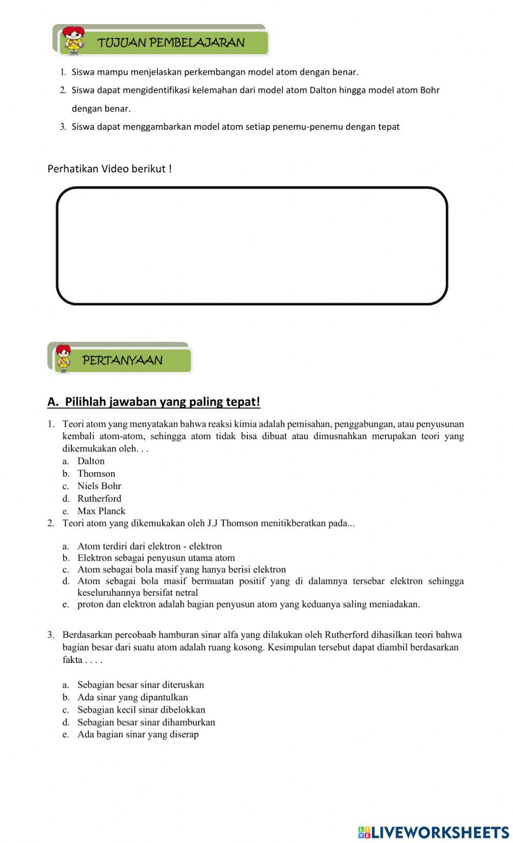 LKPD Perkembangan Model Atom - EKA PUSPITASARI