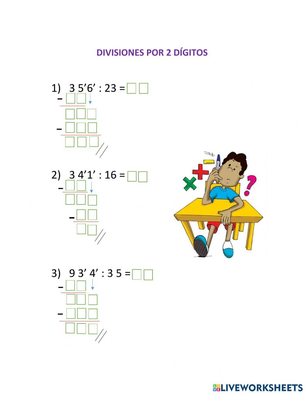 Divisiones por dos dígitos