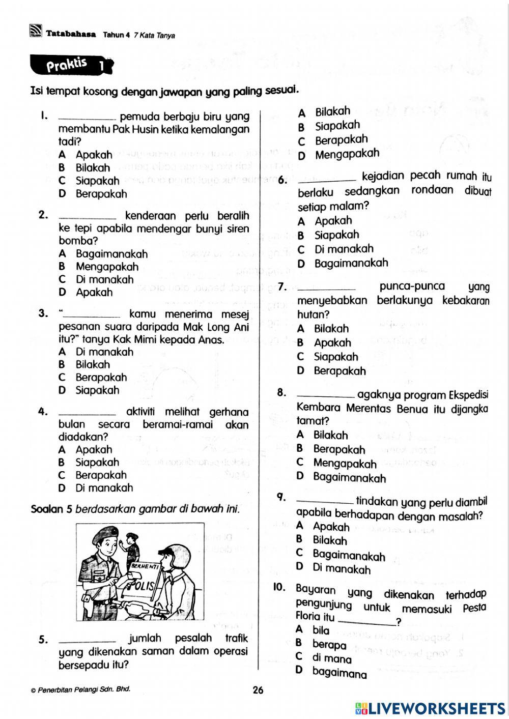 Tahun 4 - Kata Tanya