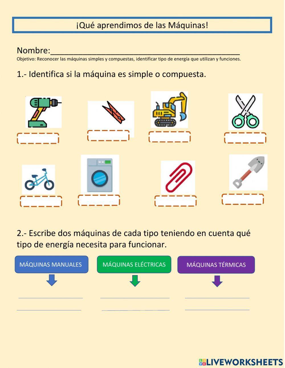 Máquinas simples y compuestas