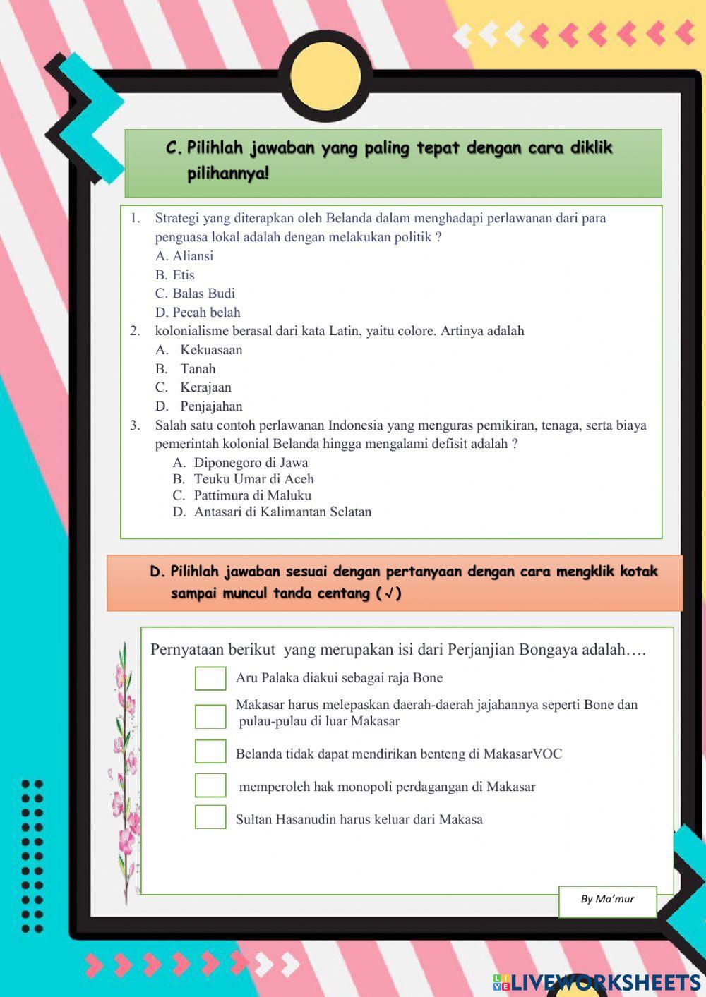 LKPD Perlawanan terhadap imperialis-kolonialisme