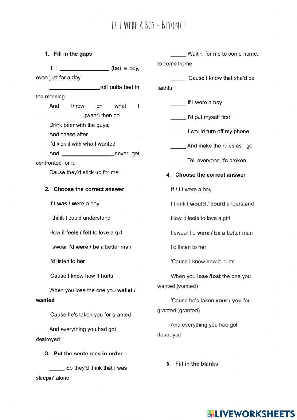 If I Were a Boy - Beyonce (Listening)