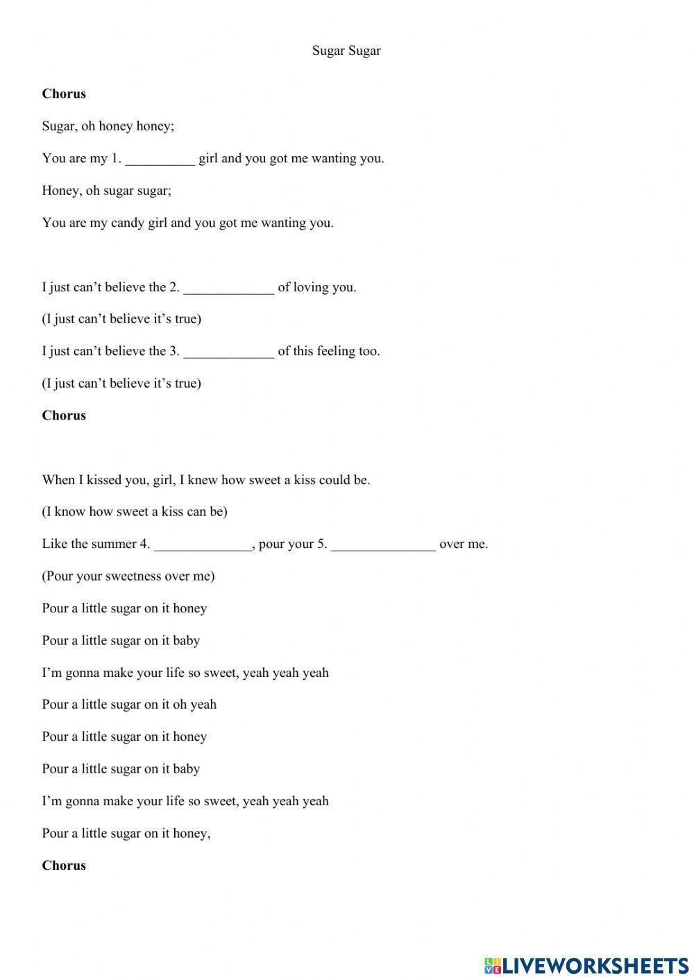 GEP3 9B Song: Sugar Sugar