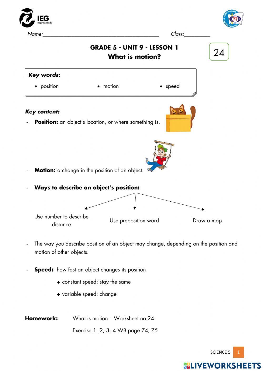 Science 5 Unit 5 Lesson 1 What Is Motion 4998707 science-5-unit-5-lesson-1-what-is-motion-4998707