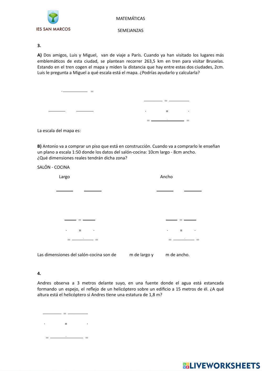 Examen de semejanzas