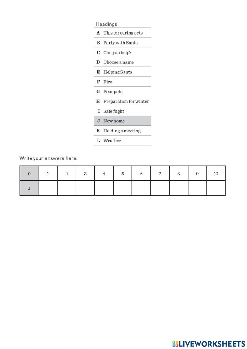 Listening and reading comprehension