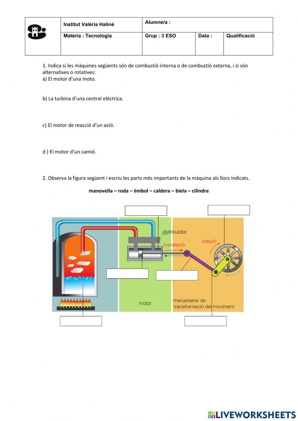 Examen UD5 Màquines tèrmiques