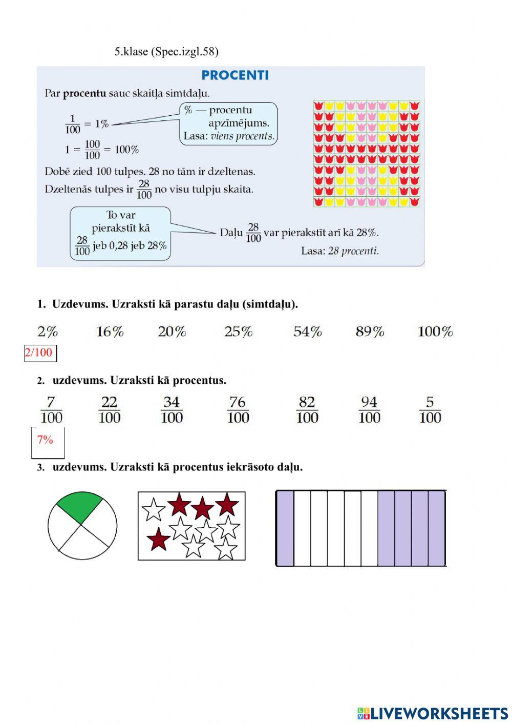 Procenti un diagrammas- spec.izgl.
