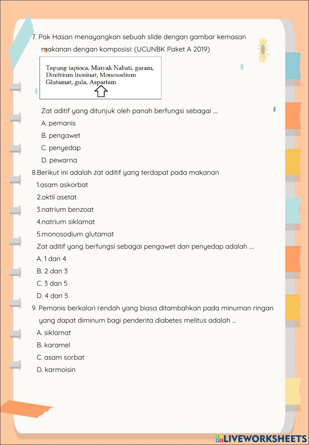 Zat Aditif dan Adiktif serta Psikotropika