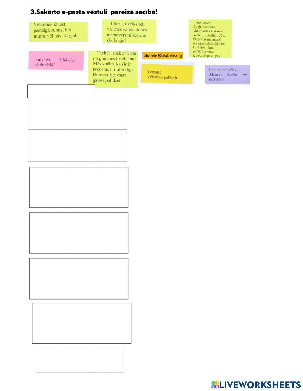 Rakstīsim e-pasta vēstuli