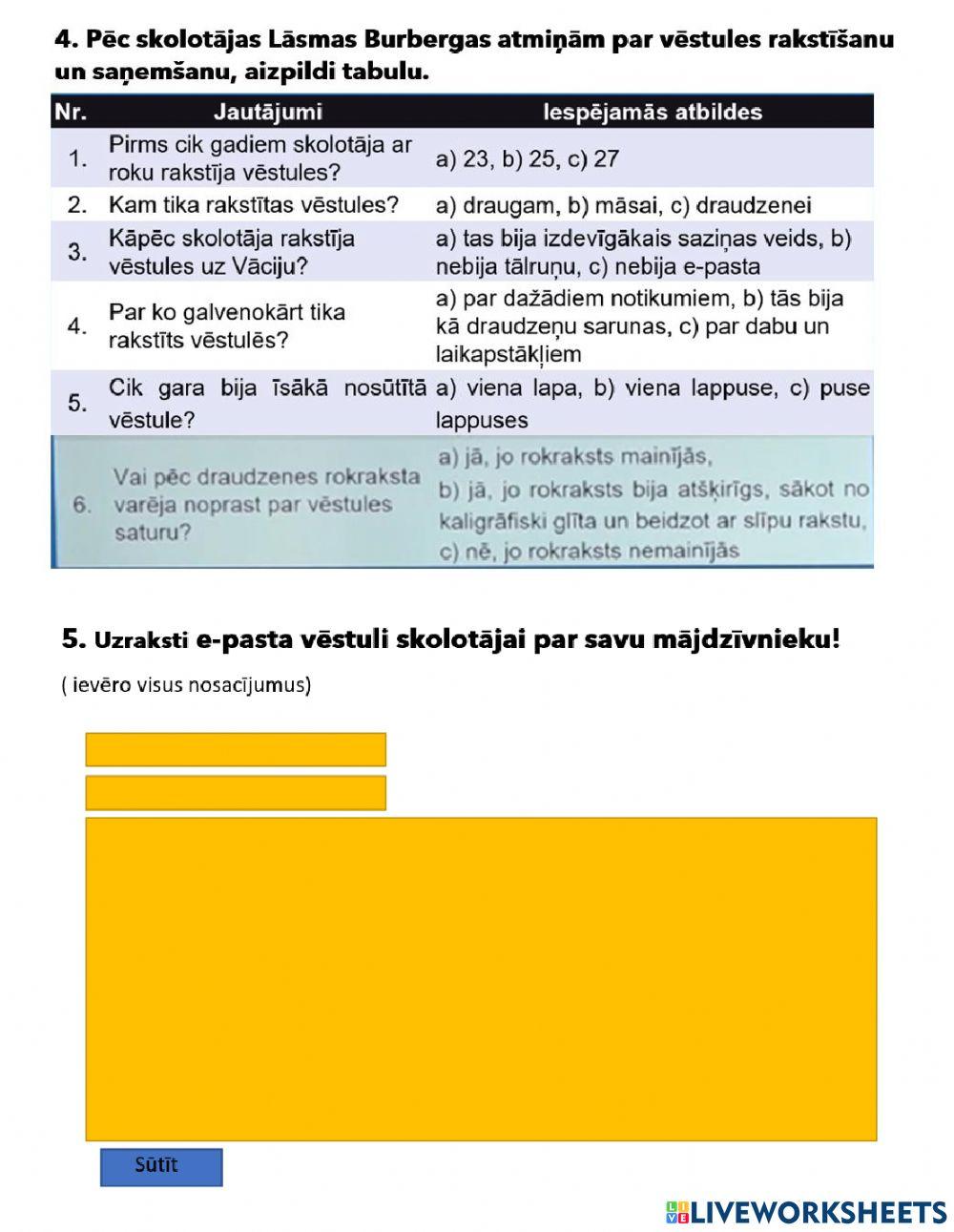 Rakstīsim e-pasta vēstuli