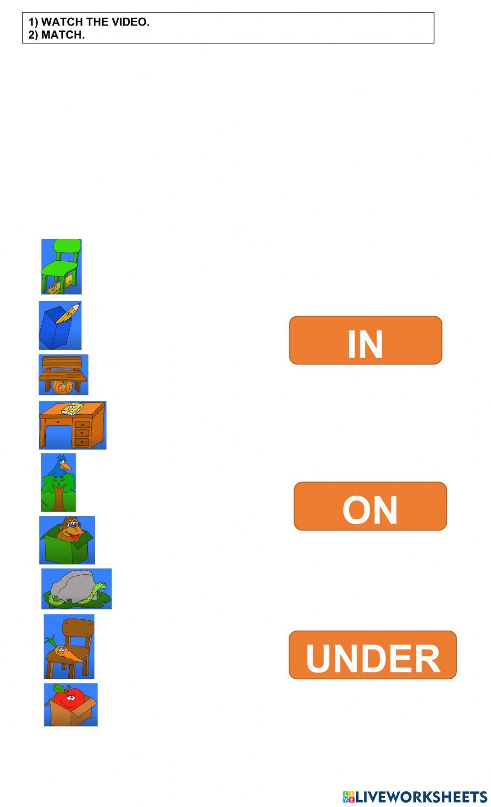 Prepositions of place online exercise for 2 Live Worksheets
