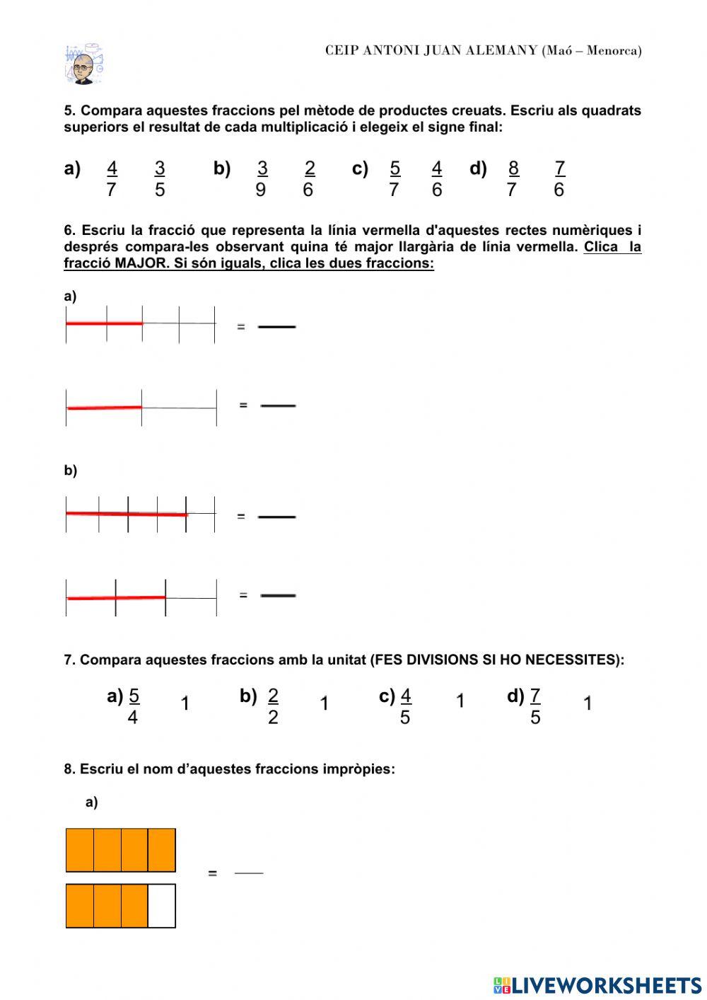 EXAMEN FINAL FRACCIONS 5è