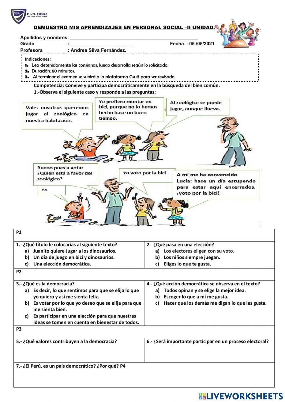 Prueba de Personal Social