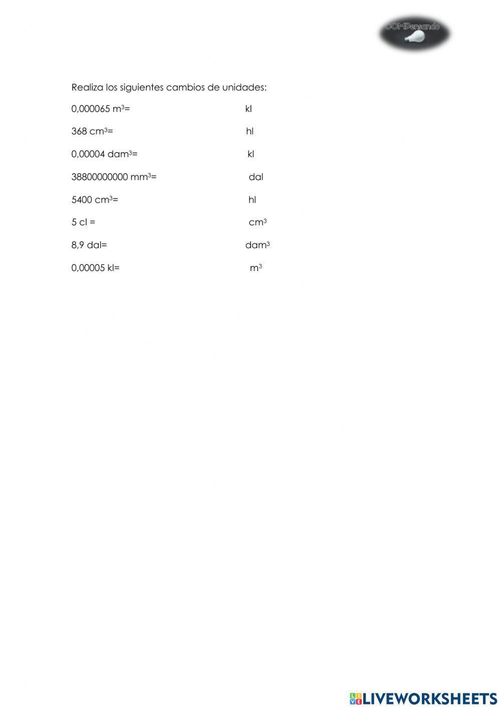 Cambio de unidades volumen 2