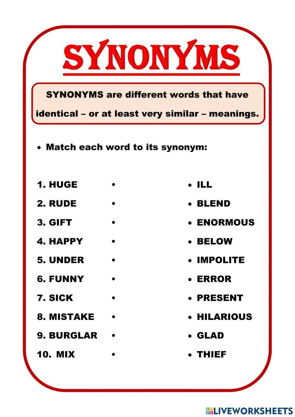 synonyms-activity-for-all-live-worksheets