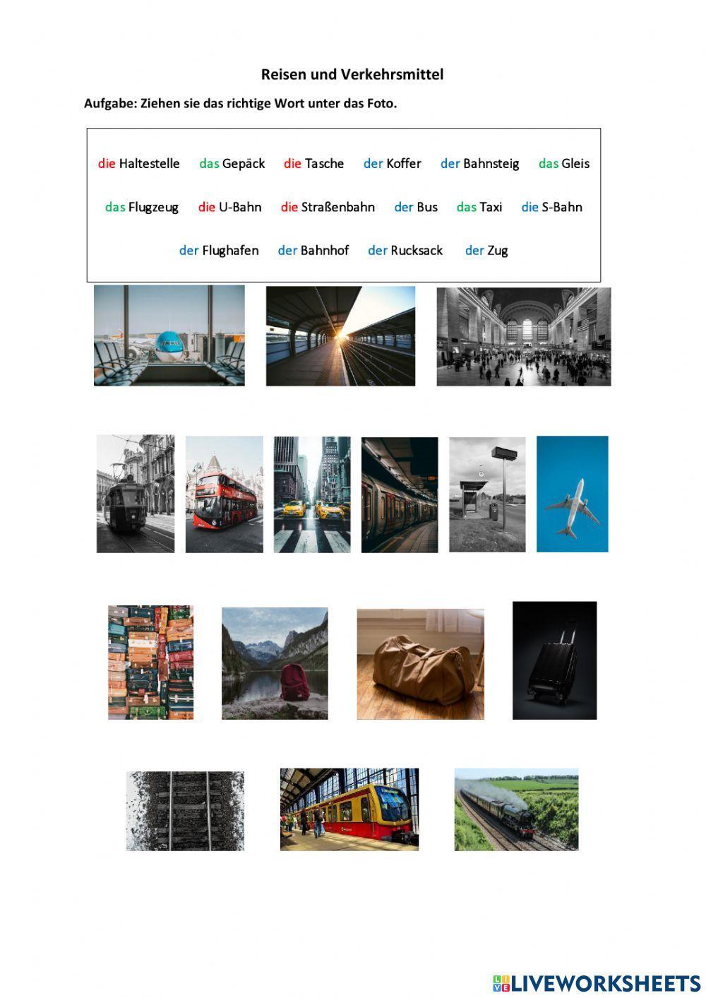 Reisen und Verkehrsmittel