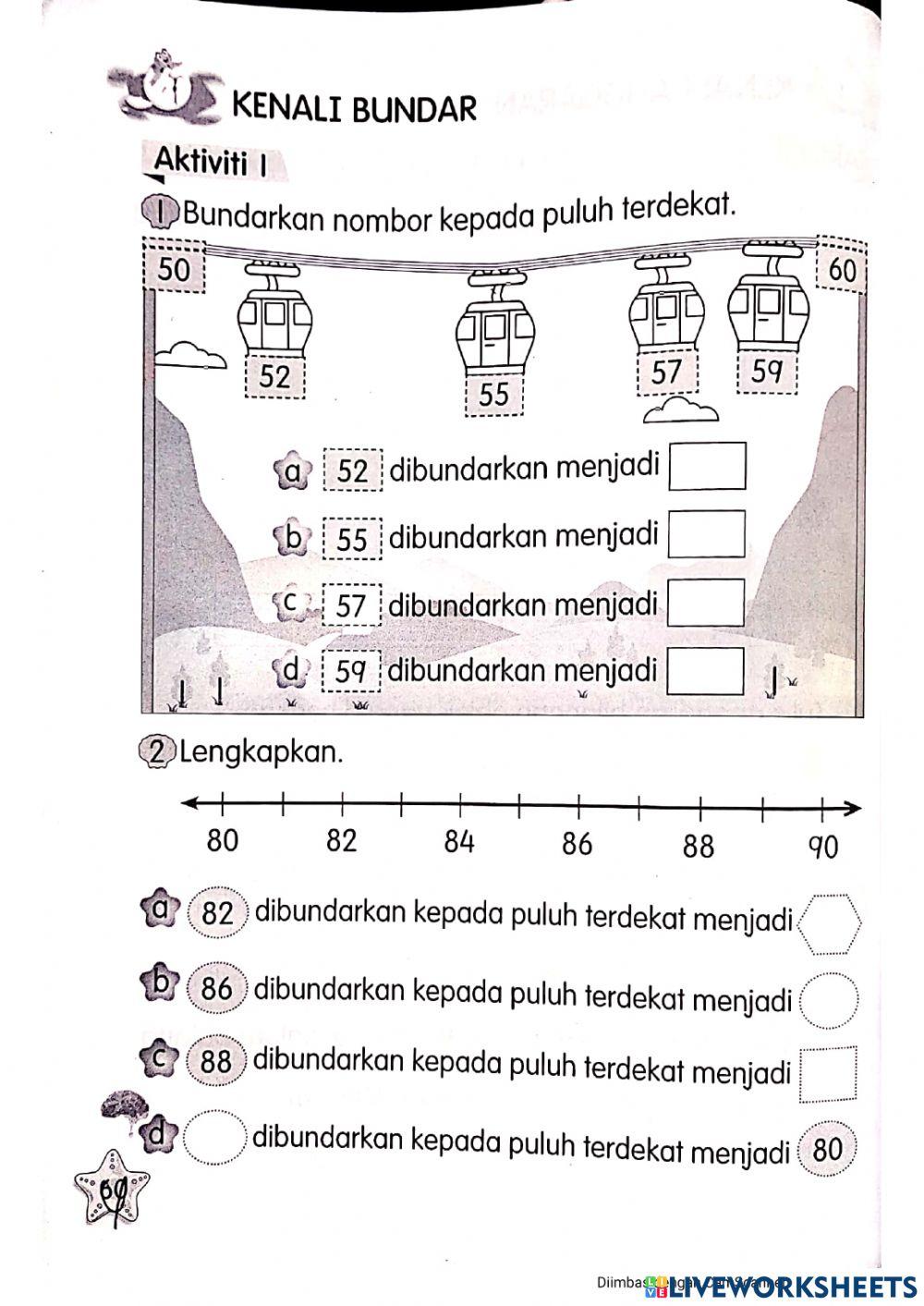 Latihan bundar nombor