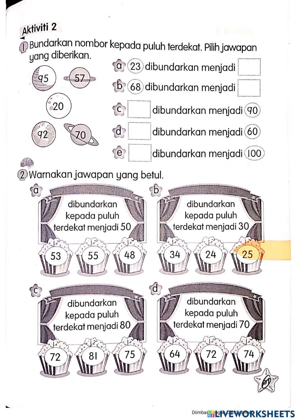 Latihan bundar nombor