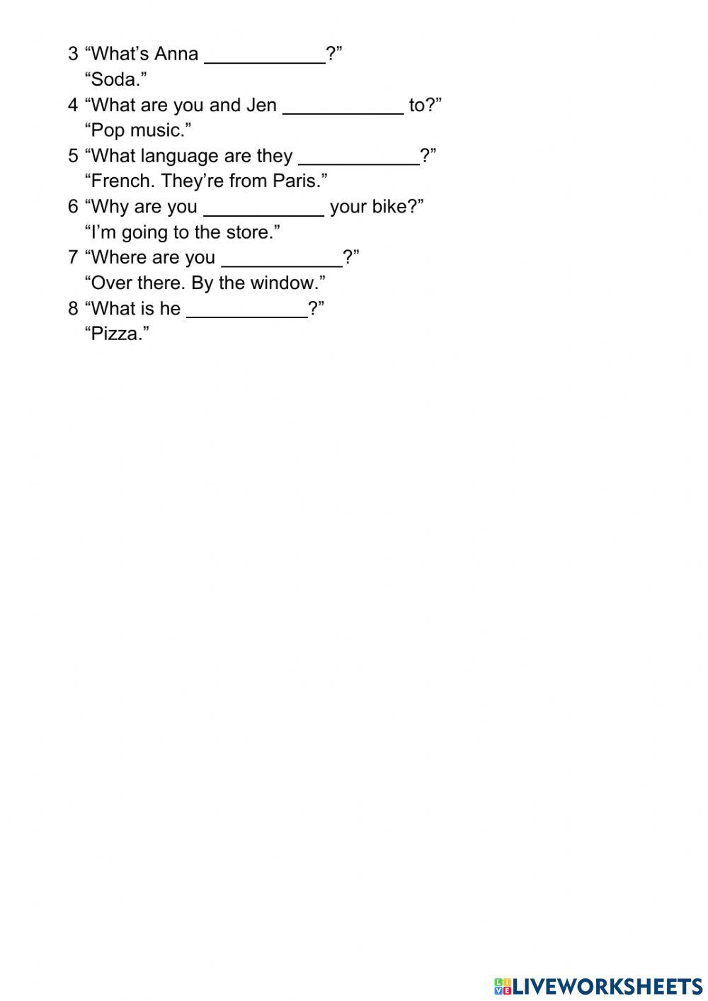 Present Continuous -