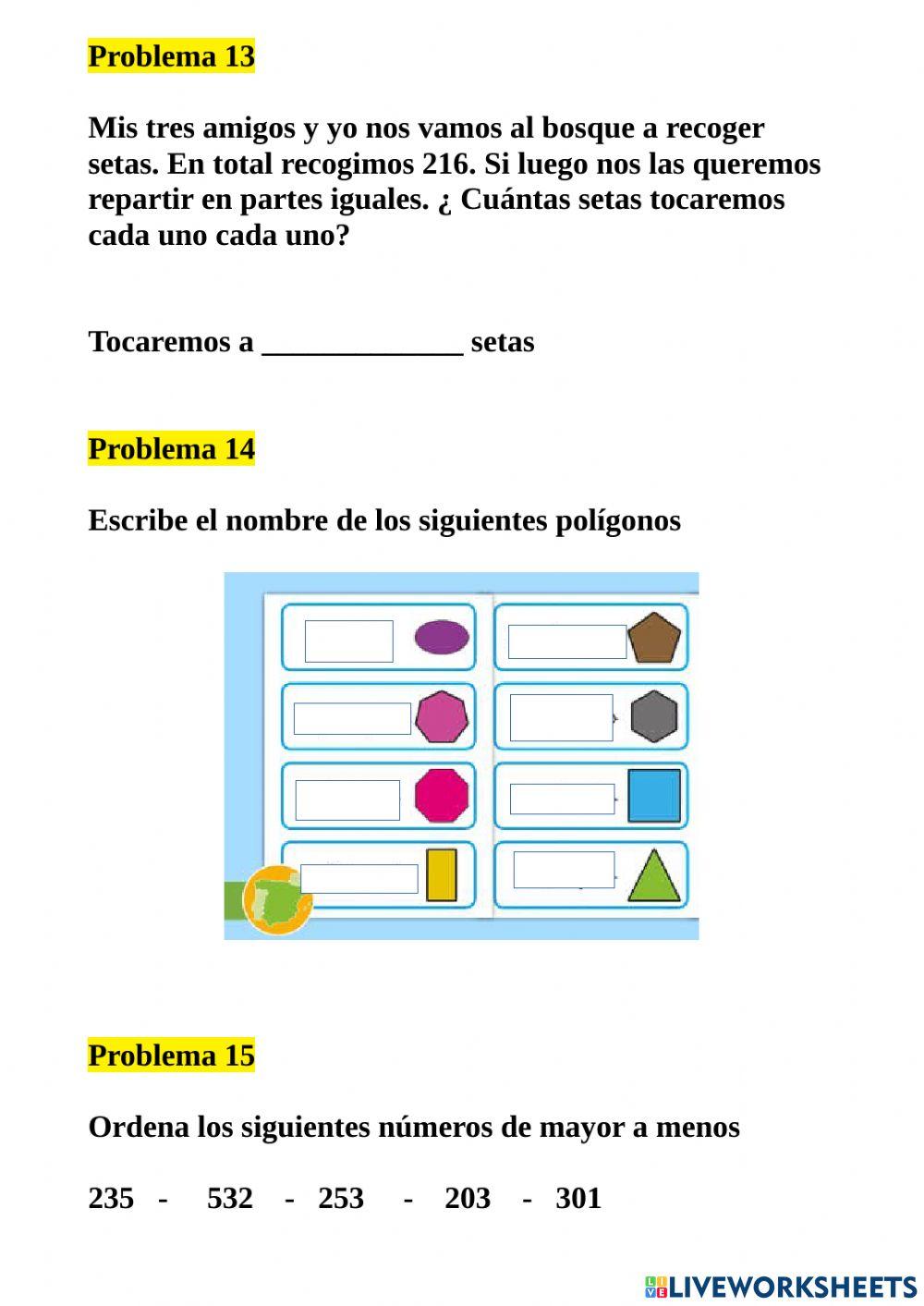 Prueba externa tercero 11