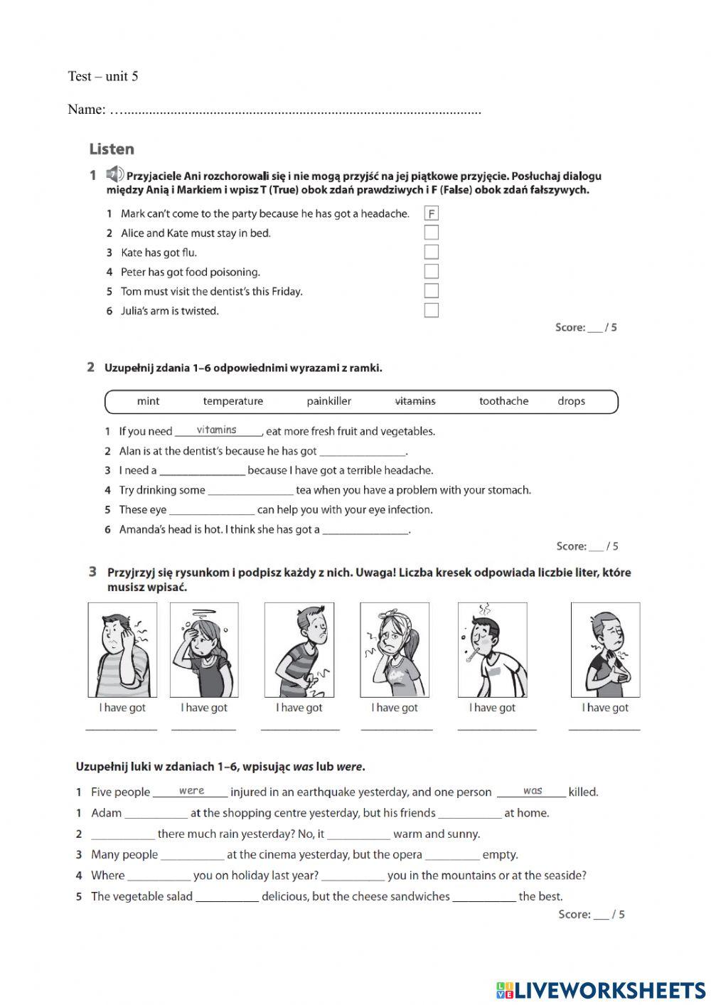 Unit 5 test j free interactive worksheets 6575333