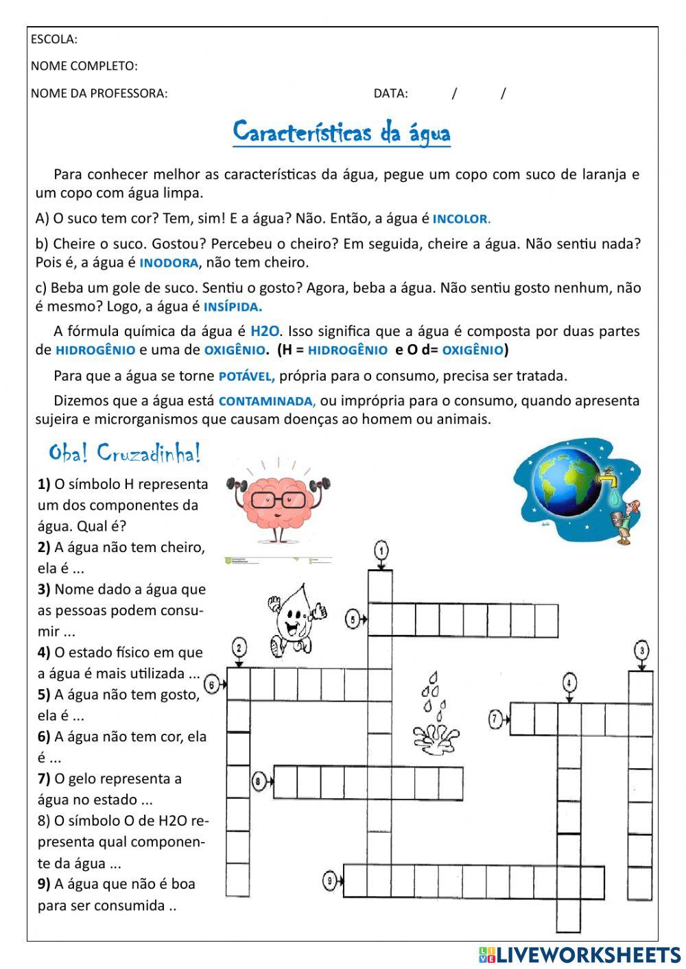 Propriedades da Água