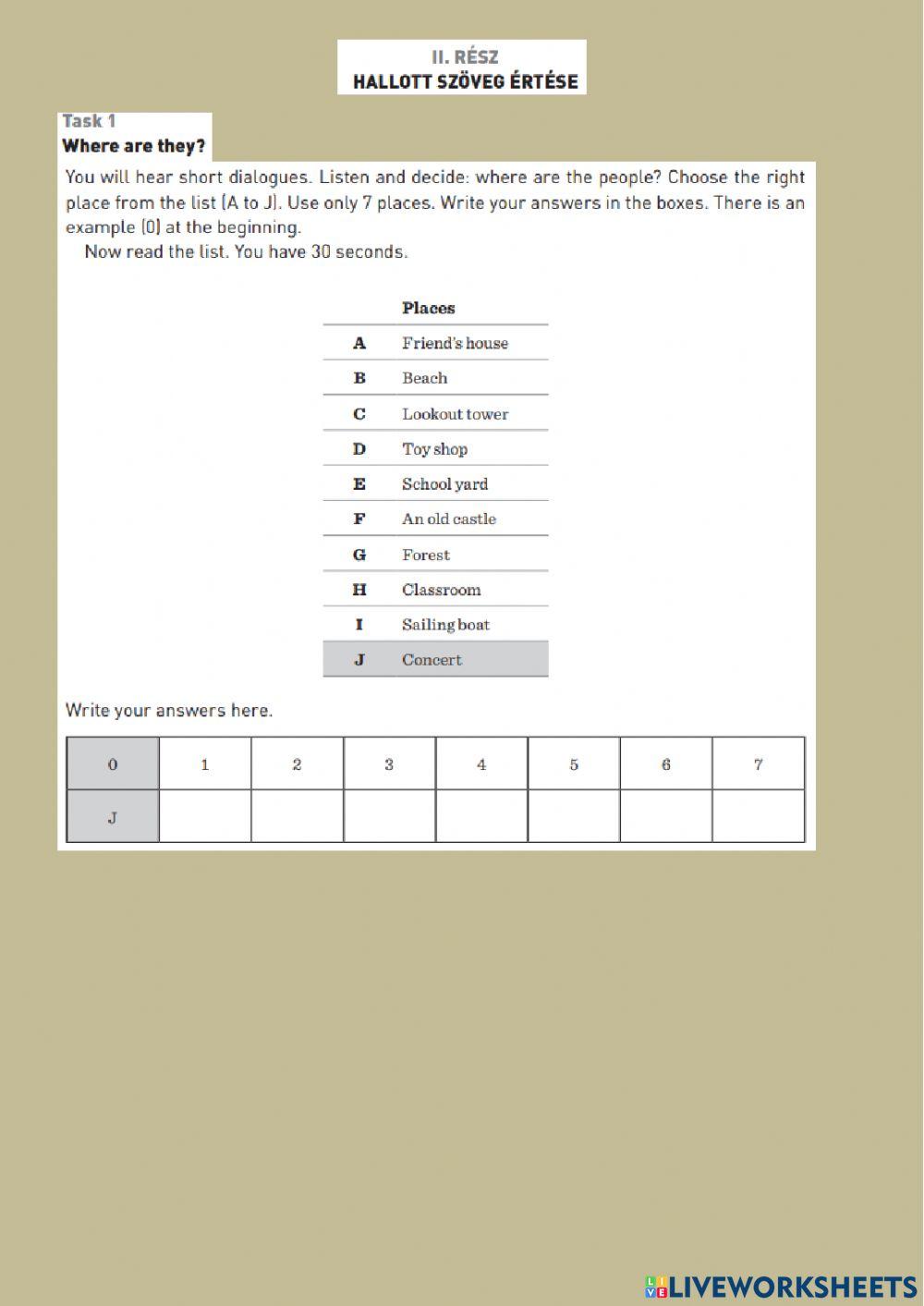 Idegennyelvi mérés Angol 8. 2018