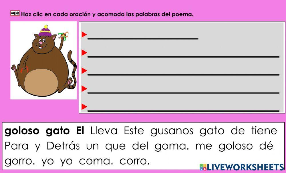 El gato goloso: Acomoda