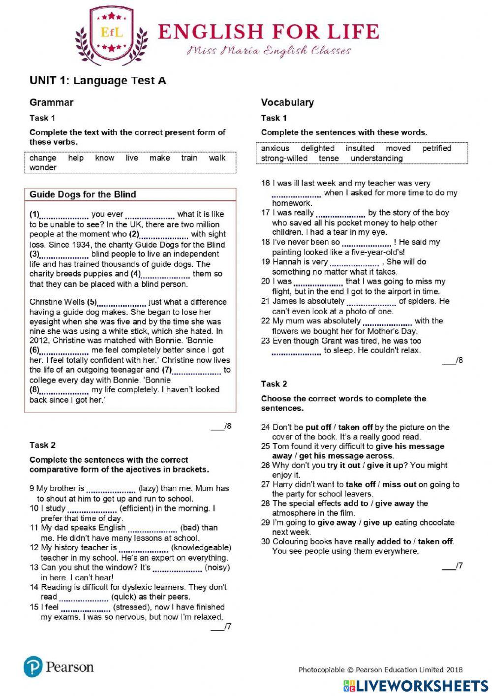 2021 - 5th Year - Test 1